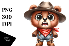 Expressive Baby Bear Clipart Product Image 1