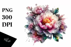 Shiny Peonies l | Sublimation | Clipart Product Image 3