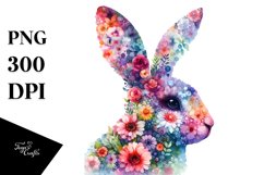 Abstract Watercolor Vibrant Bunny Product Image 3