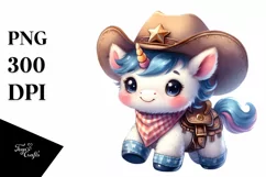 Cute Baby Unicorn Cowboy in Style Product Image 3