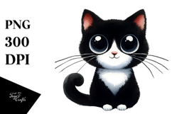 Funny Black Cat Image PNG Product Image 1