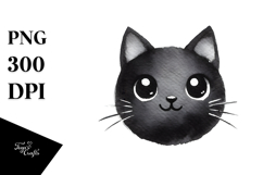 Funny Black Cat Image PNG Product Image 1