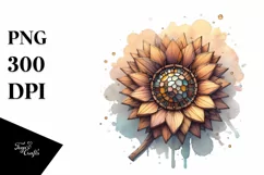 Wooden Sunflower Made of Material Product Image 1