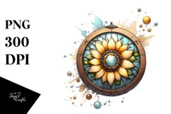 Wooden Sunflower Stained |Clipart Product Image 3