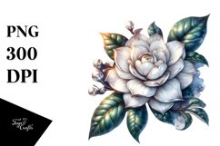 Detailed Gardenia Splash | Sublimation | Clipart Product Image 1