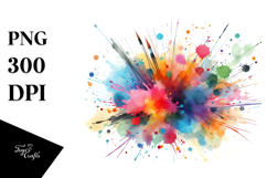 Colorful Brushstroke Splashes, Transparent PNG Product Image 1