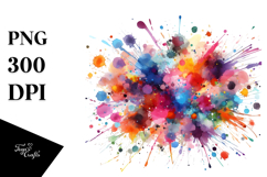Colorful Watercolor Brushstroke, High-Res PNG Product Image 1