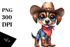 Watercolor Dog Big Eyes | Sublimation Clipart Product Image 1