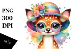 Colorful Layered Baby Deer | Clipart Product Image 1