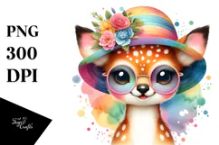 Colorful Layered Baby Deer | Clipart Product Image 1