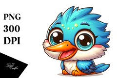 Colorful Cute Cartoon Baby Kingfisher | Sublimation | Product Image 1