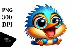 Colorful Cute Cartoon Baby Kingfisher | Sublimation | Product Image 1