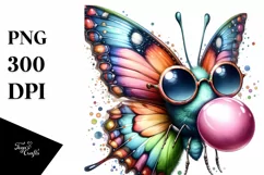 High Detail Watercolor Butterfly Sunglasses Product Image 3