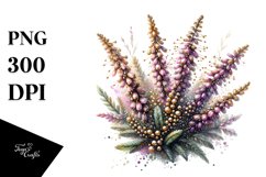 Shiny Heather with Golden Insertions | Sublimation Clipart Product Image 3