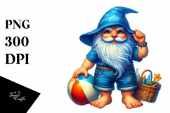 Beach Gnome Azzure Accents Shorts Tee Shirt | Sublimation Product Image 3