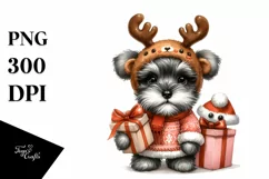 Winter Miniature Schnauzer, High-Quality PNG Product Image 3