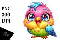 Colorful Baby Canary Cartoon | Sublimation Clipart Product Image 1