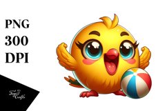 Colorful Baby Canary Cartoon | Sublimation Clipart Product Image 1