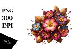 Wooden Stained Primrose Material | Sublimation Clipart Product Image 1