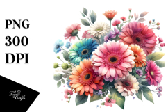 Colorful Gerbera Flower PNG Product Image 1