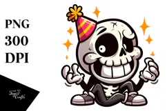 Silly Cartoon Suggar Skull with Silly Smirk Product Image 1