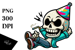Silly Cartoon Suggar Skull with Silly Smirk Product Image 1