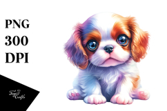 Expressive Cavalier King Charles Spaniel, PNG Product Image 1