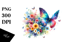 Colorful Butterfly Painting PNG Product Image 1