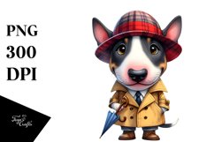 Abstract Watercolor Baby Bull Terrier | Clipart Product Image 1