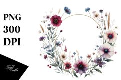 Bold Frame Flowers | Sublimation | Clipart Product Image 3