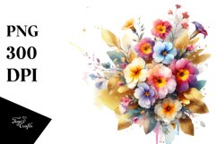 Colorful Abstract Bouquet with Gold Foil Product Image 3