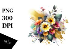 Colorful Abstract Bouquet with Gold Foil Product Image 3