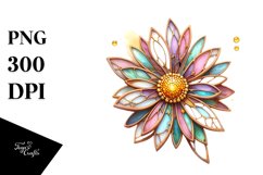 glass daisy with golden insertions Product Image 1