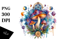 Magical Celestial Mushroom Tarot PNG Product Image 1