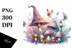 Detailed Pastel Mushroom Magic PNG Product Image 3