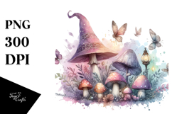 Detailed Pastel Mushroom Magic PNG Product Image 1
