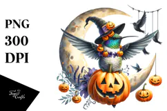 Hummingbird Dressed for Halloween PNG Product Image 1