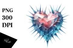 Washed Heart with Spikes PNG Product Image 1