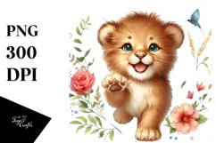 Cute Baby Lion PNG Product Image 1