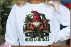 Merry Christmas Gnome truck, Christmas Gnome vintage truck Product Image 3