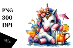 Colorful Baby Unicorn in Speakeasy, PNG Product Image 1