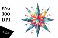 Very Simple Colorful Star PNG Product Image 1