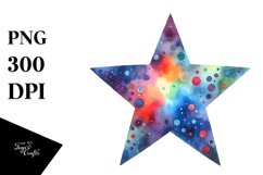 Colorful Smiling Star PNG Product Image 1