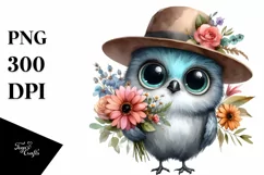Bird Big Eyes Hat Standing Up Human Like Flower Bouquet | Product Image 3