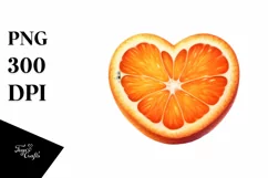 Heart Shaped Orange Kivi PNG Product Image 1