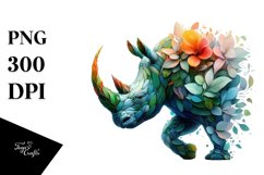 Vibrant Rhino PNG Product Image 3