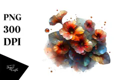 Abstract Glossy Nasturtium Made of | Clipart Product Image 1