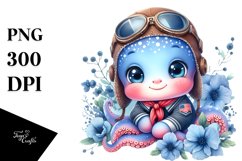 Colorful Baby Octopus Sticker | Sublimation | Clipart Product Image 3