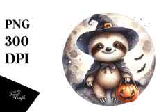 Retro Baby Sloth on a Moon PNG Product Image 1