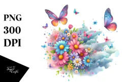 Cute Butterfly in Spring PNG Product Image 1